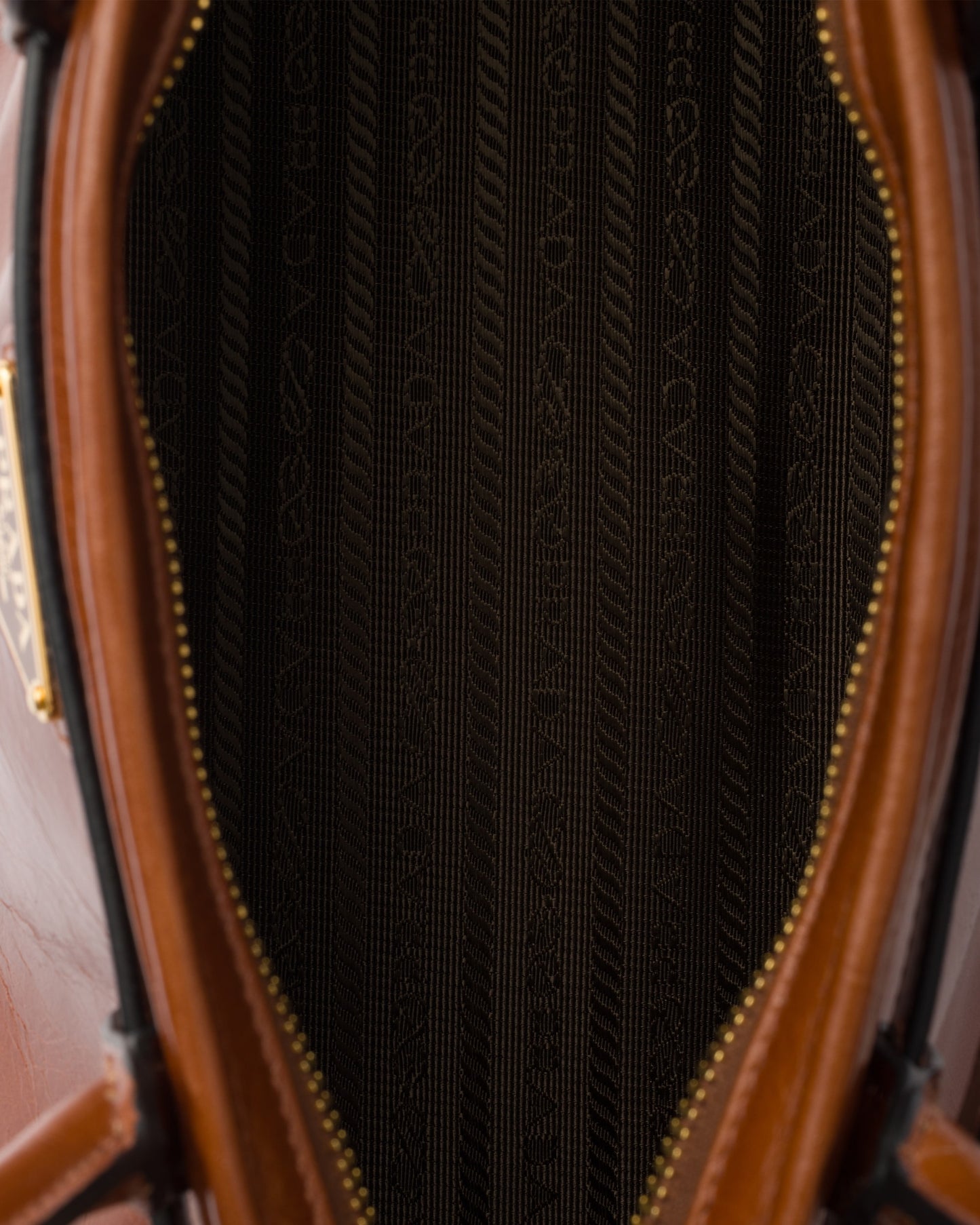 Prada Bonnie medium leather handbag - Palisander